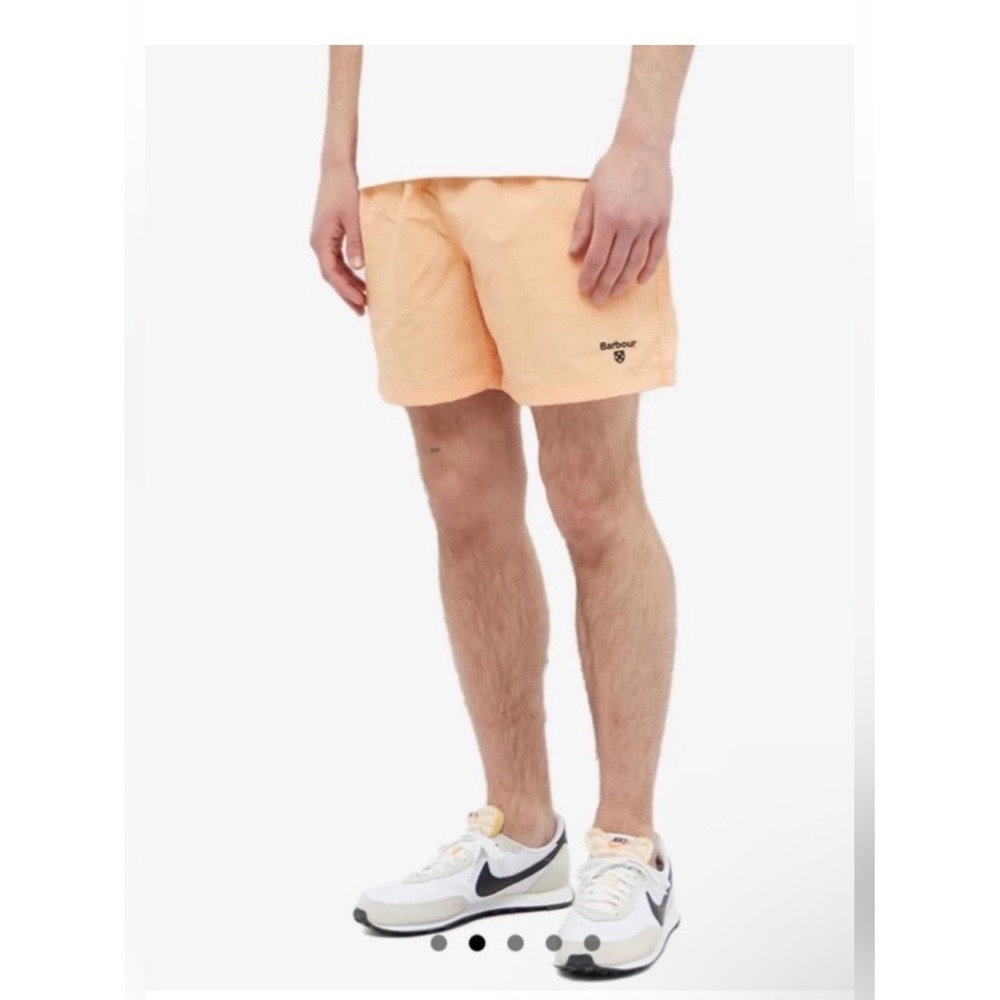 Barbour men's Swim Shorts brief Lined Orange Peach Size Large
